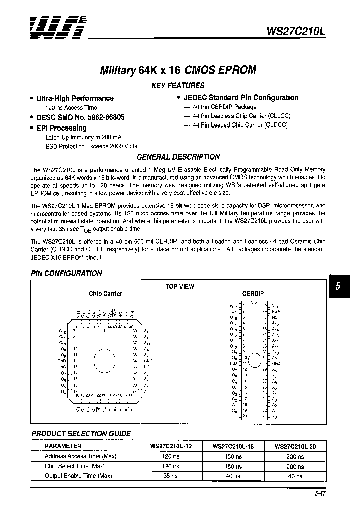 WS27C210L-17CMB_6737087.PDF Datasheet