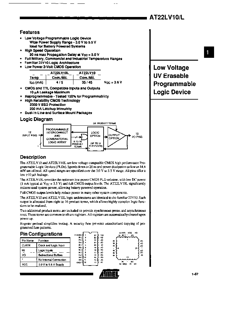 AT22LV10-30JC_6740720.PDF Datasheet