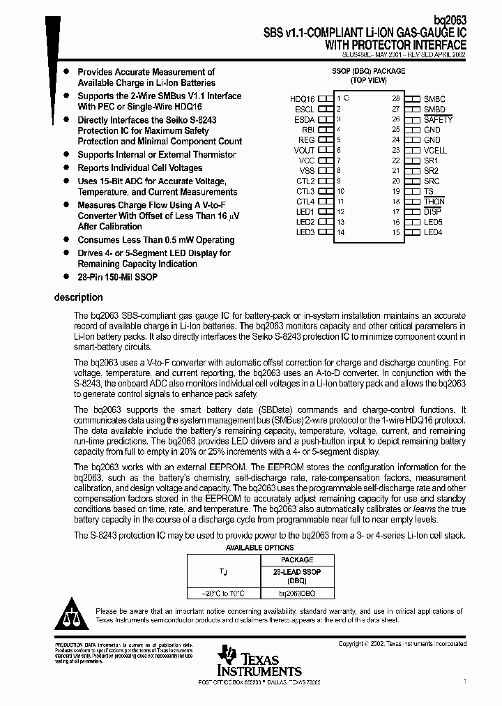 TEXASINSTRUMENTSINC-BQ2063_6745980.PDF Datasheet