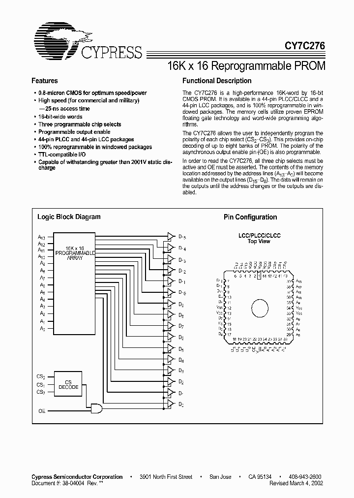 CY7C276-30HMB_6743943.PDF Datasheet