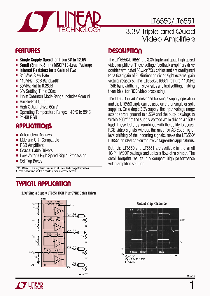 LINEARTECHNOLOGYCORP-LT6550IMSTRPBF_6746996.PDF Datasheet