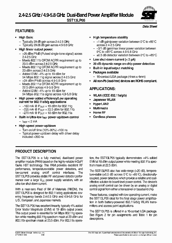 SST13LP05-MLCF_6750097.PDF Datasheet