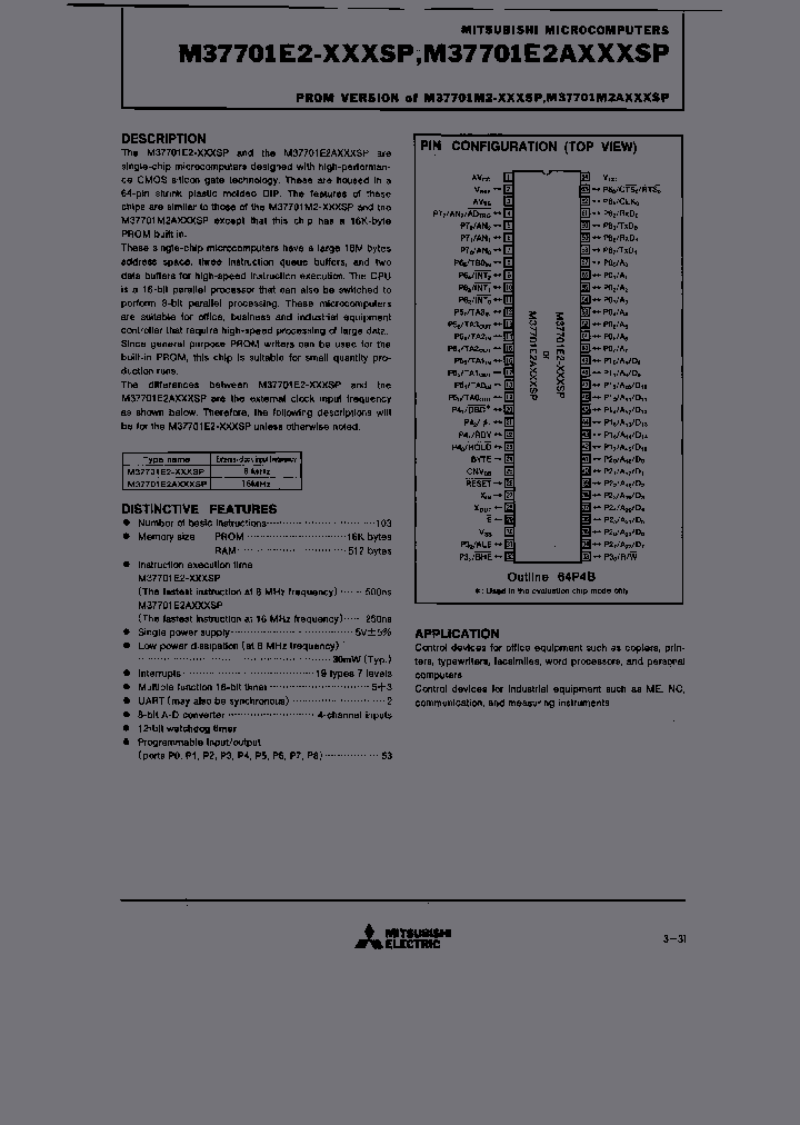 M37701E2-XXXSP_6752546.PDF Datasheet