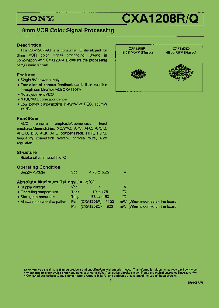 CXA1208Q_6760566.PDF Datasheet