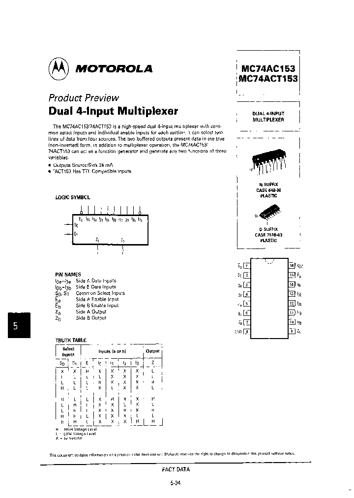 MOTOROLAINC-MC74ACT153NC_6761656.PDF Datasheet