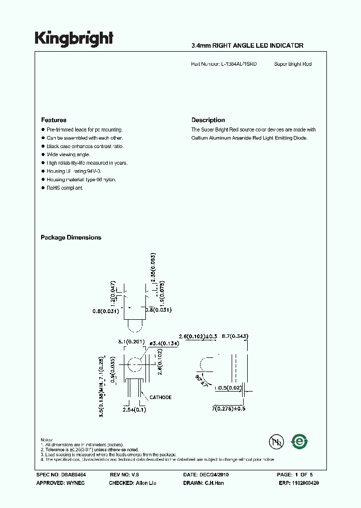 L-1384AL1SRD_6761267.PDF Datasheet