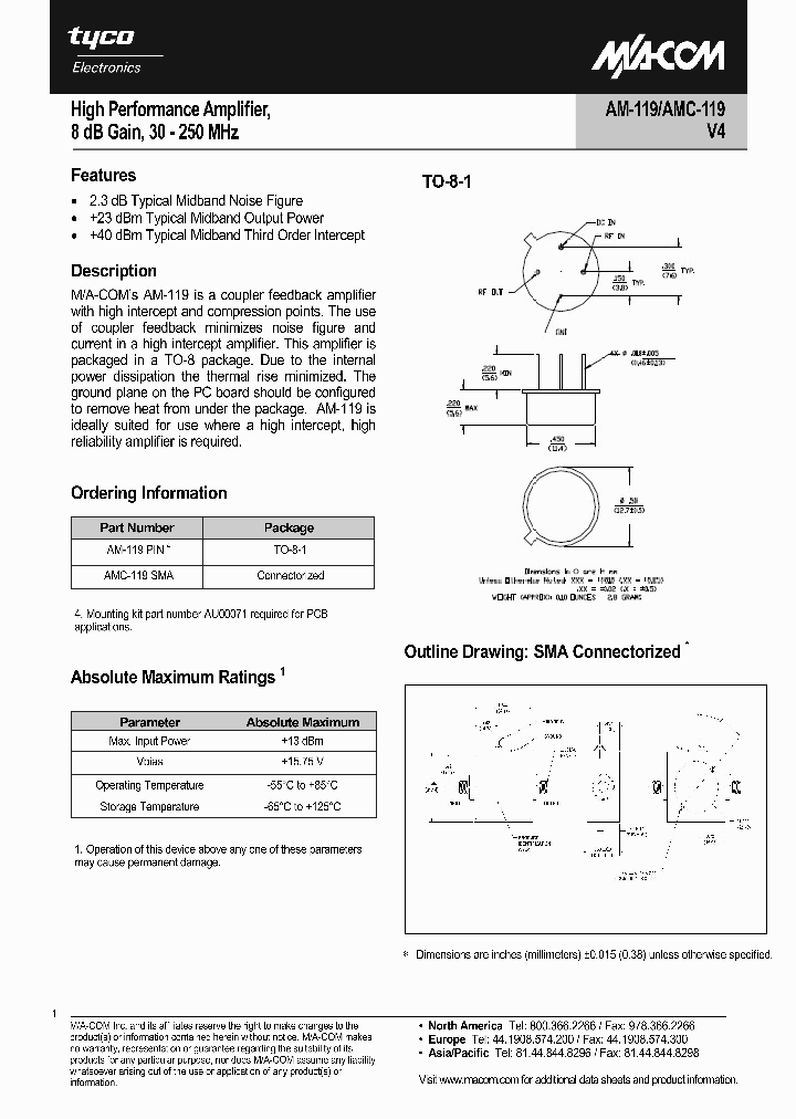 AMC-119SMA_6758669.PDF Datasheet