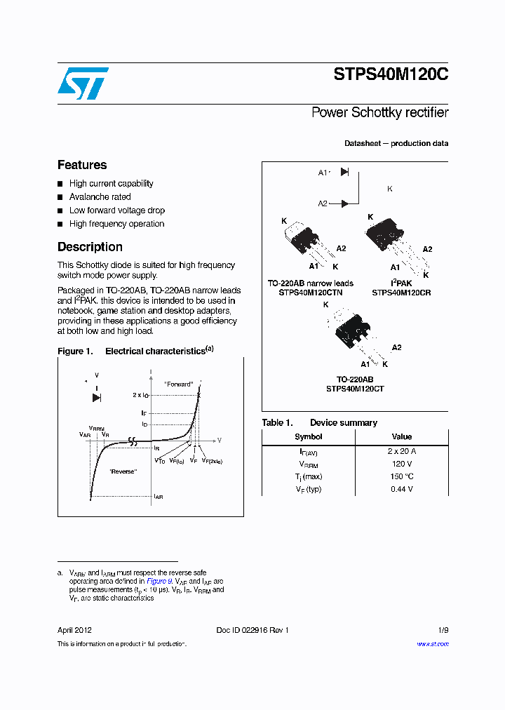 STPS40M120CT_6939422.PDF Datasheet