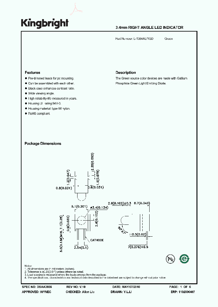 L-1384AL1GD_6761265.PDF Datasheet