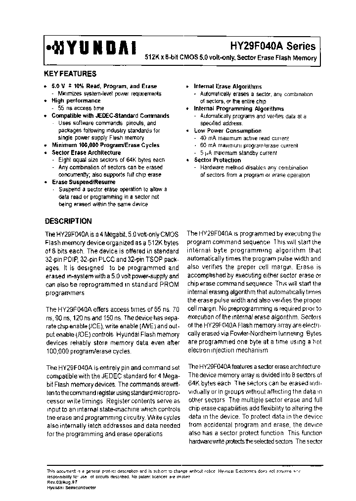 HYNIXSEMICONDUCTORINC-HY29F040AP-70E_6762575.PDF Datasheet