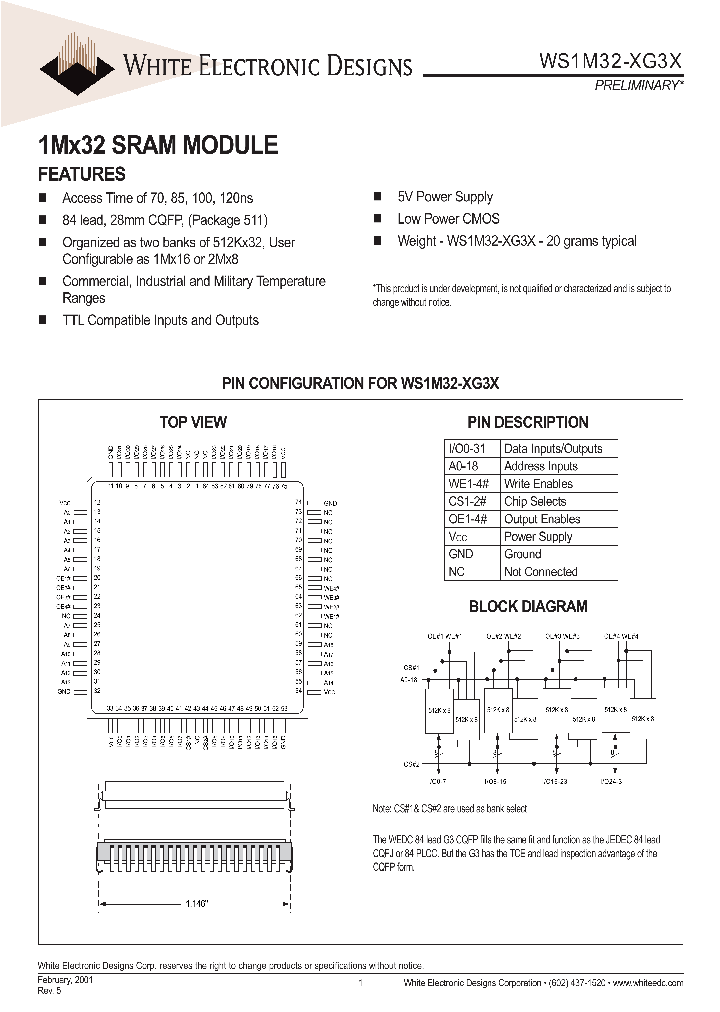 WS1M32-85G3MA_6767086.PDF Datasheet