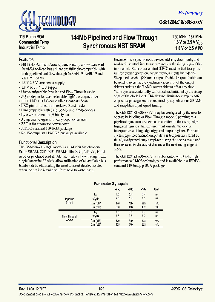 GS81284Z18B-250V_6766748.PDF Datasheet