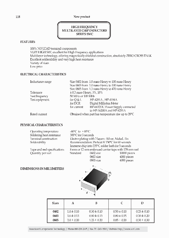 SMC0402-3N3J_6767958.PDF Datasheet