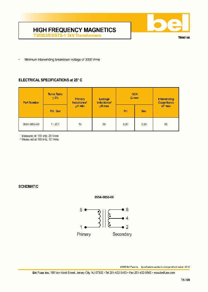 BELFUSEINC-0554-3855-00_6765390.PDF Datasheet