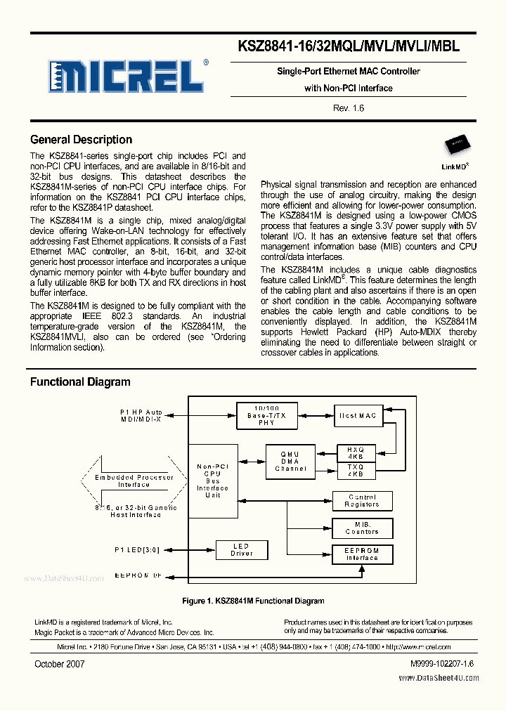 KSZ8841-16MVIL_6941258.PDF Datasheet
