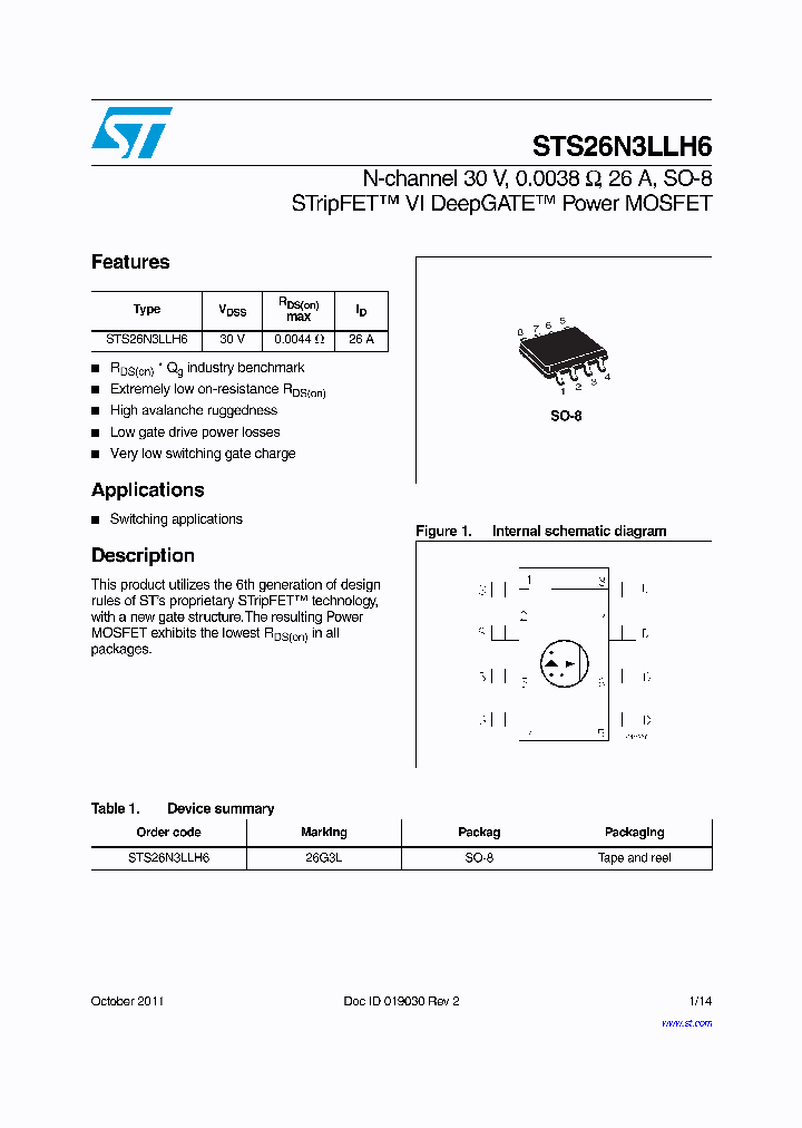STS26N3LLH6_6941286.PDF Datasheet