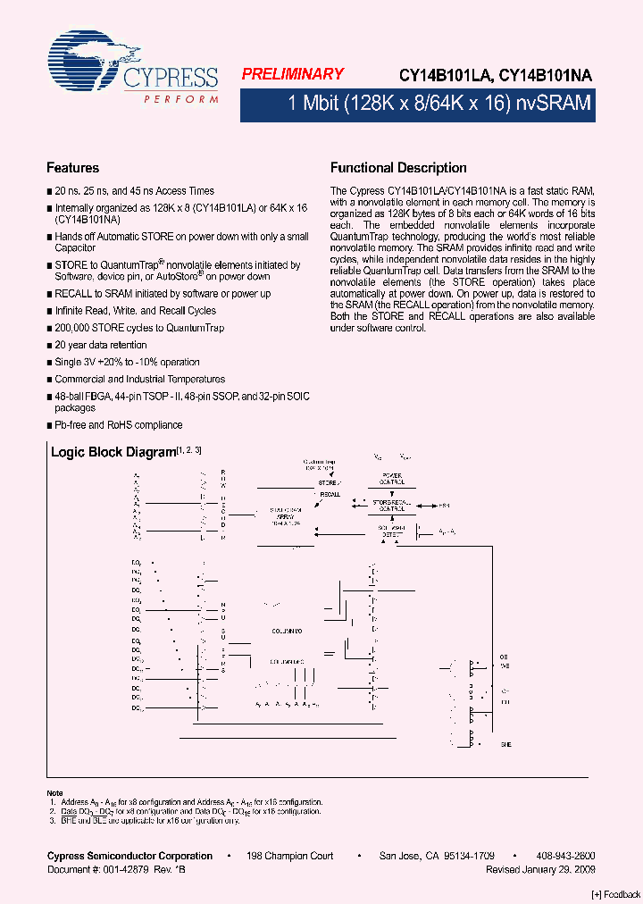 CY14B101LA-BA45XCT_6768298.PDF Datasheet