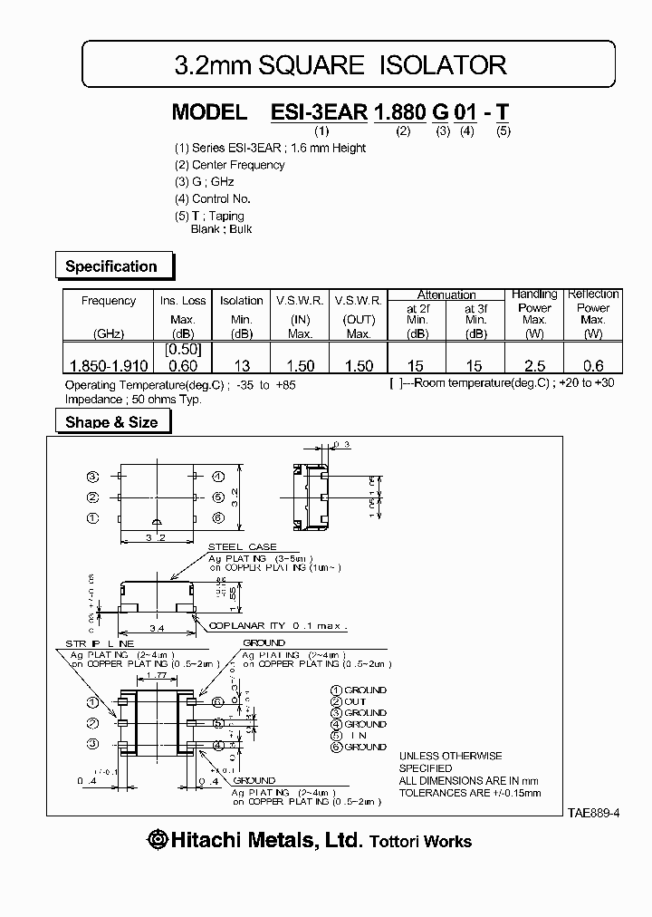 HITACHIMETALSLTD-ESI-3EAR1880G01-T_6770345.PDF Datasheet