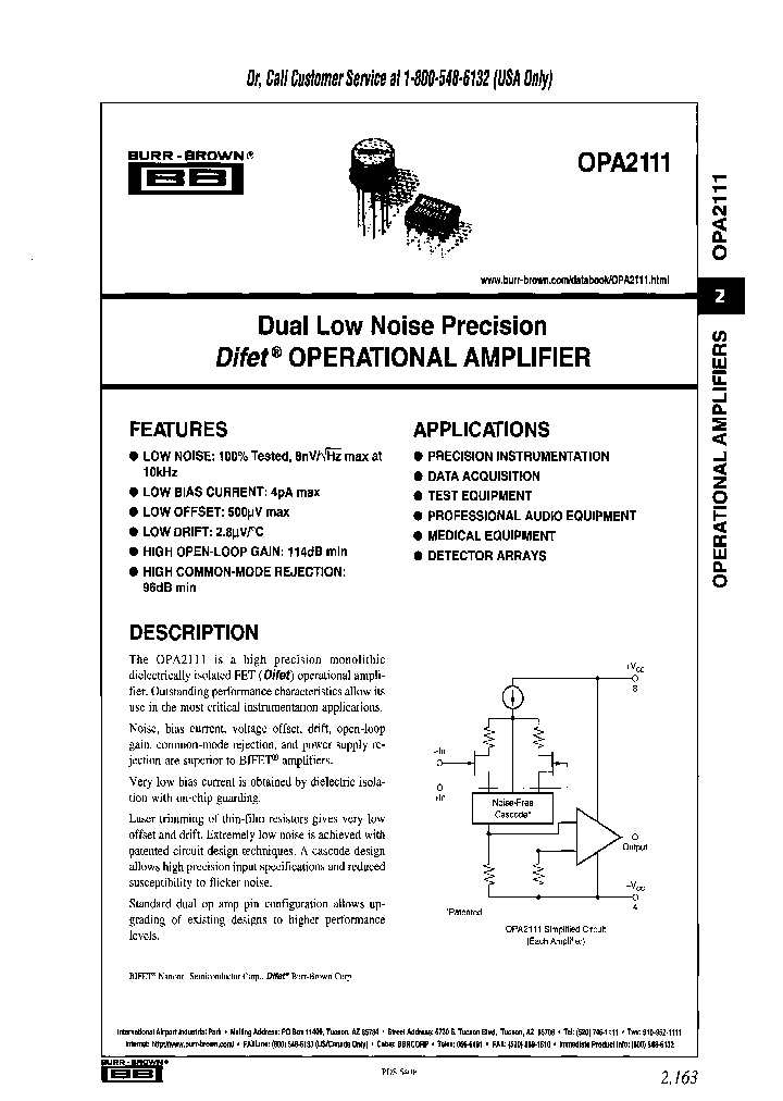 OPA2111AM_6764444.PDF Datasheet