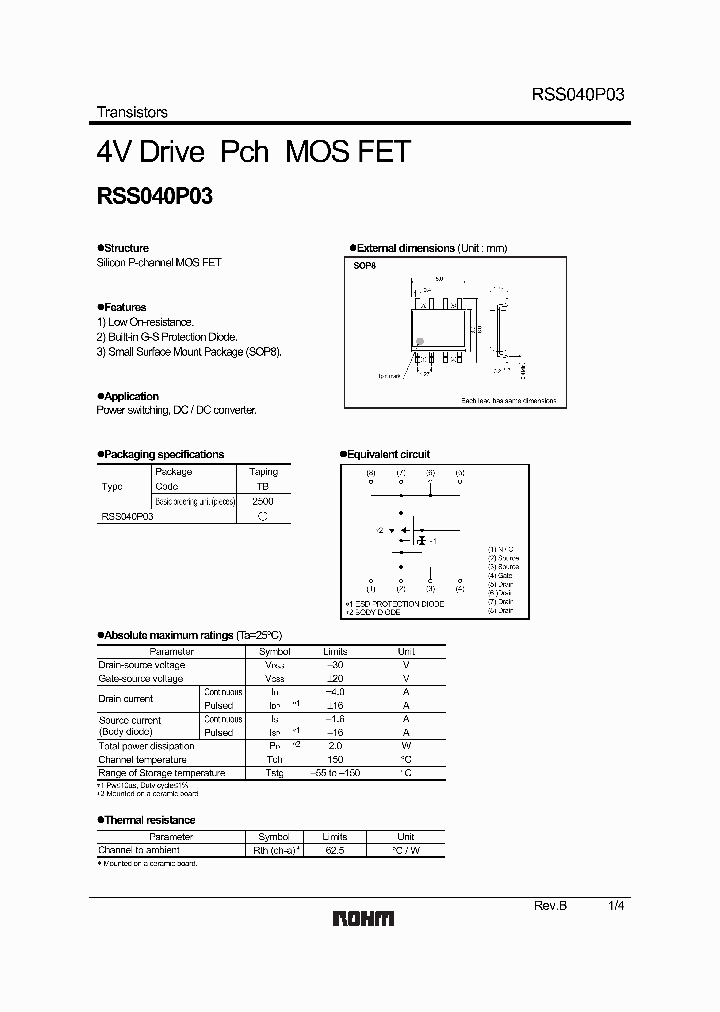 RSS040P03TB_6774833.PDF Datasheet