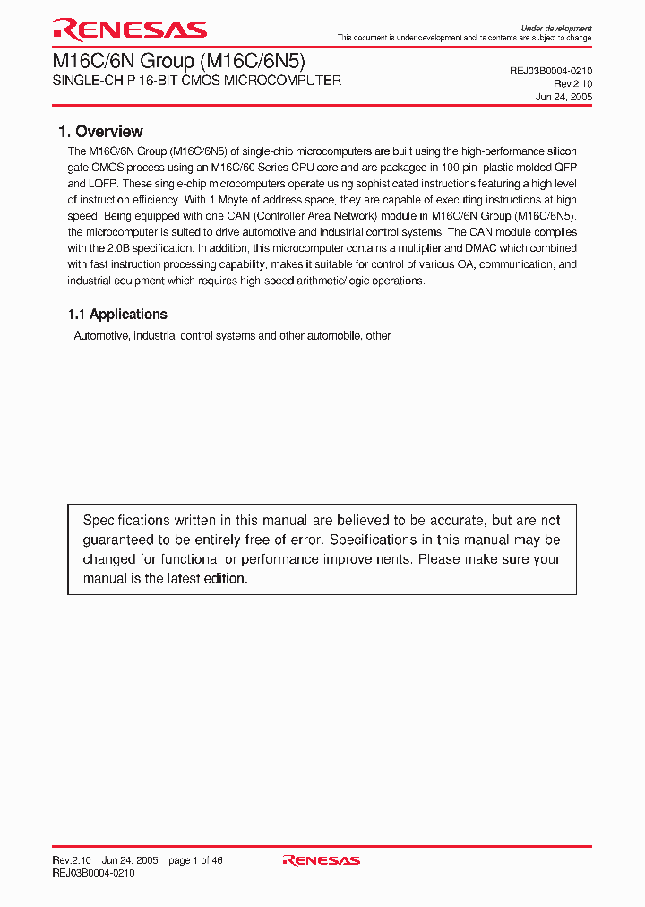 M306N5FCTFPU0_6776682.PDF Datasheet