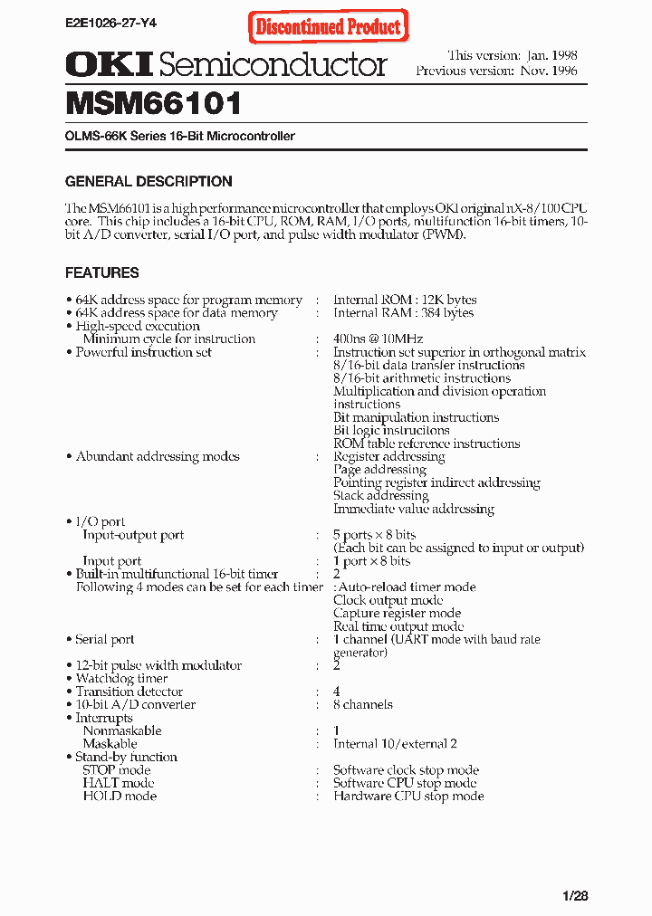 MSM66101-XXXSS_6773334.PDF Datasheet