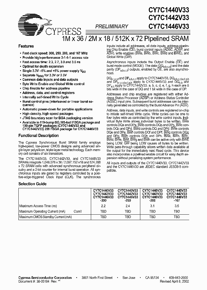 CY7C1442V33-200BZC_6776361.PDF Datasheet