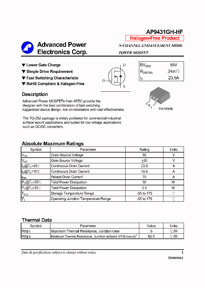 AP9431GH-HF_6942347.PDF Datasheet