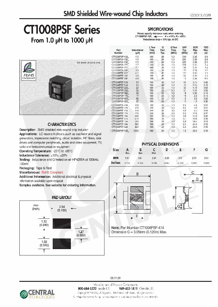 CT1008PSF-154K_6781790.PDF Datasheet