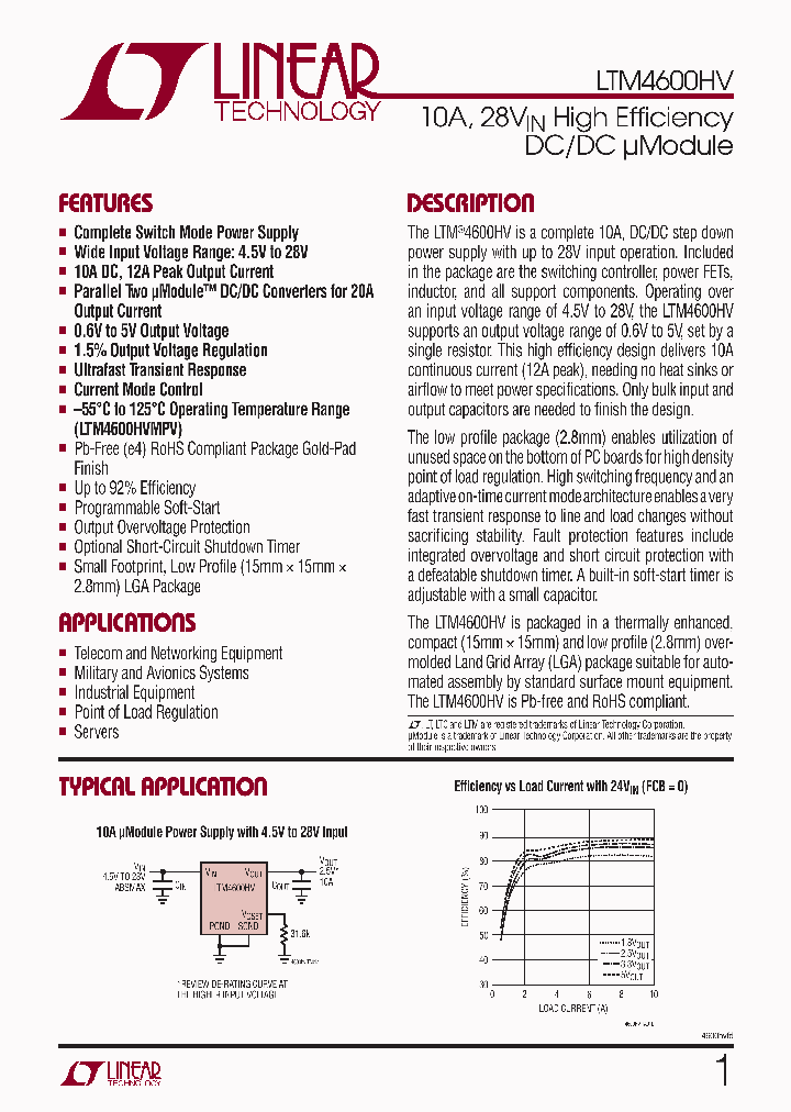 LINEARTECHNOLOGYCORP-LTM4600HVMPVTRPBF_6782622.PDF Datasheet