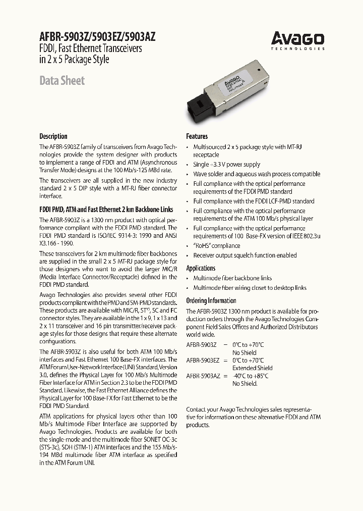 AFBR-5903AZ_6785313.PDF Datasheet