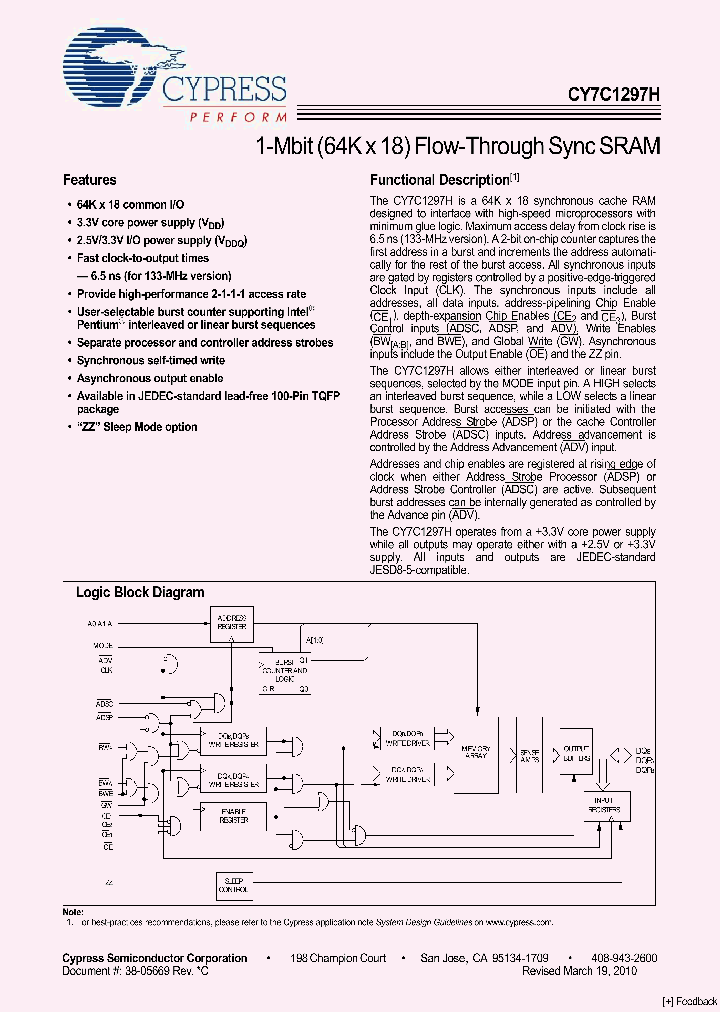 CY7C1297H-133AXC_6786813.PDF Datasheet