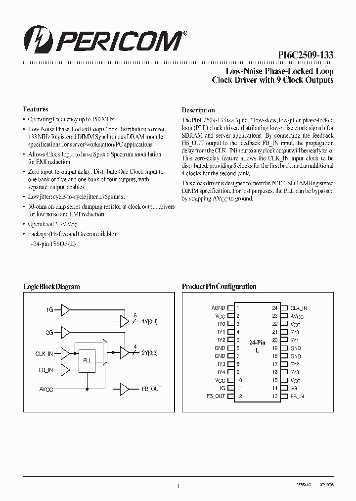 PERICOMSEMICONDUCTORCORP-PI6C2509-133LX_6786879.PDF Datasheet