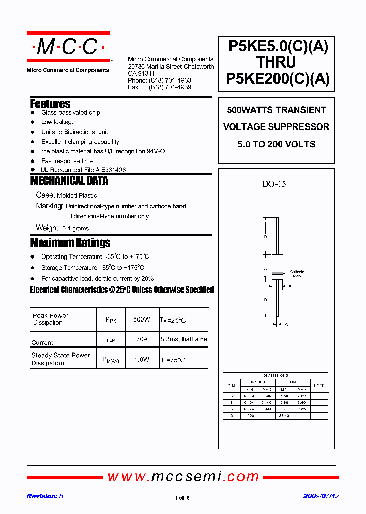P5KE180A-TP_6786370.PDF Datasheet