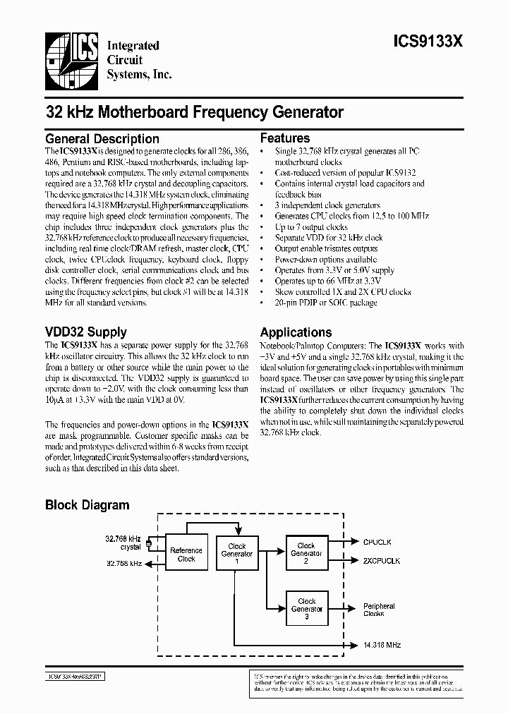 ICS9133X-01CN20_6790076.PDF Datasheet