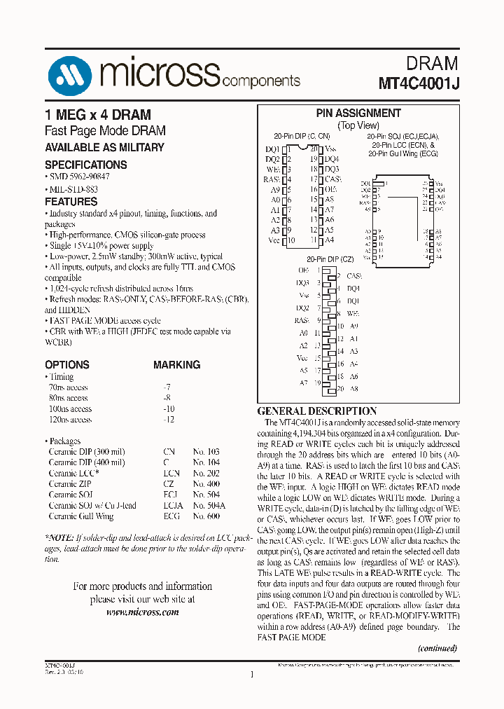 MT4C4001JECG-8IT_6793048.PDF Datasheet
