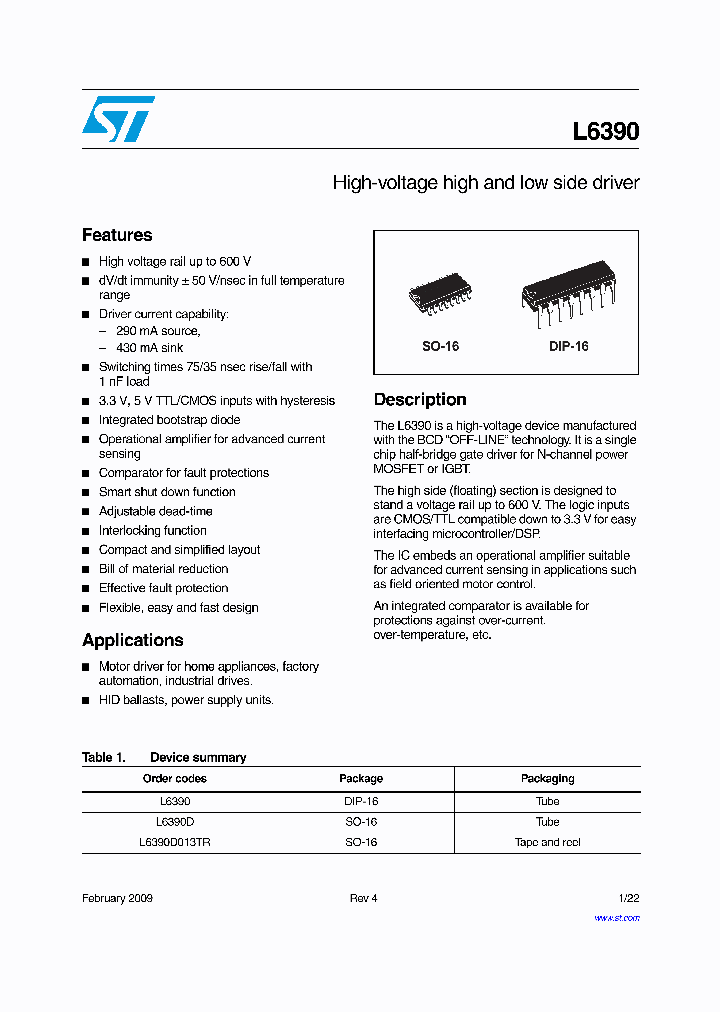 L6390D013TR_6792254.PDF Datasheet