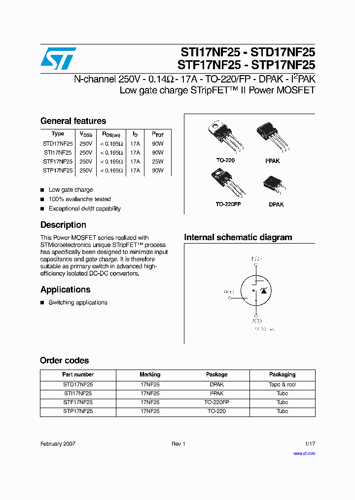 STF17NF25_6789840.PDF Datasheet