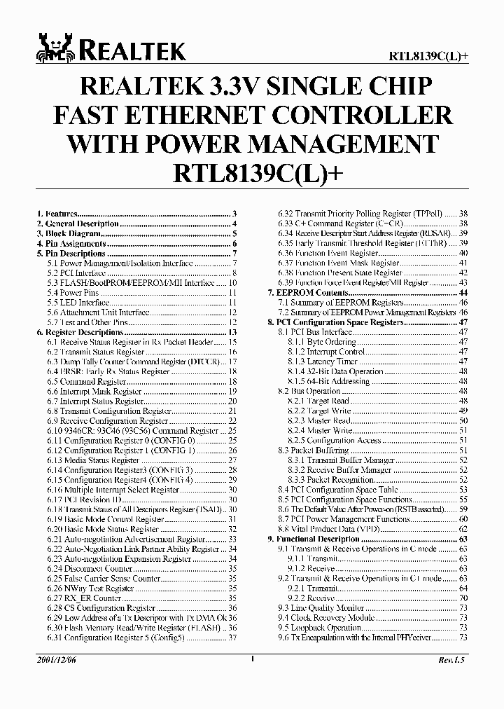 RTL8139CPLUS_6790707.PDF Datasheet