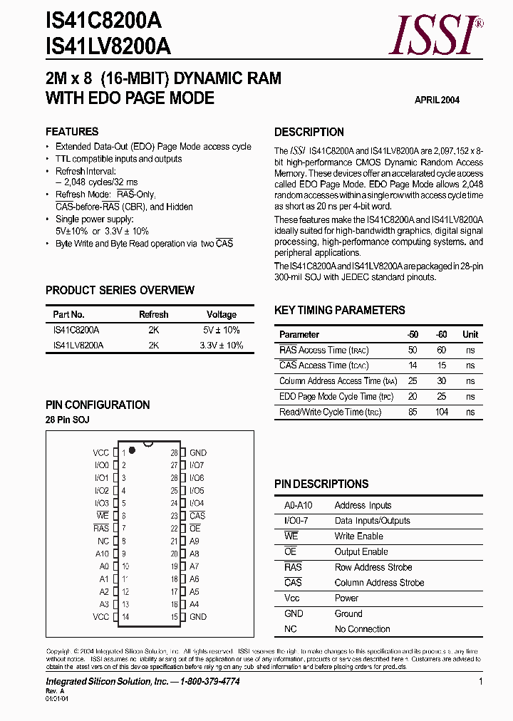 IS41C8200A-50J_6797165.PDF Datasheet