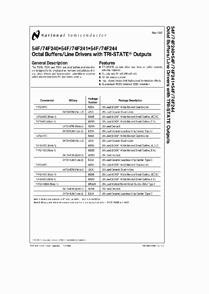 NATIONALSEMICONDUCTORCORP-74F240PC_6800237.PDF Datasheet