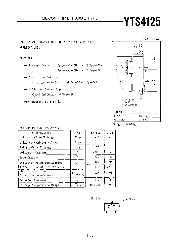 YTS4125TE85L_6801298.PDF Datasheet