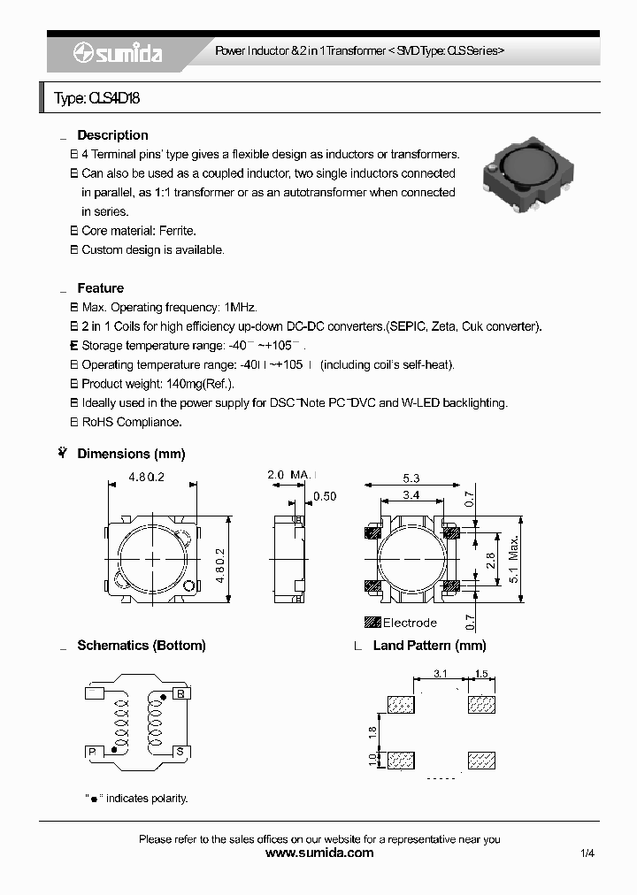CLS4D18-1R0NC_6801564.PDF Datasheet
