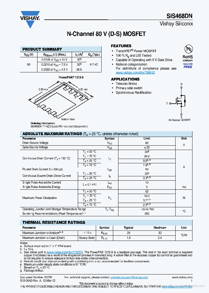 SIS468DN_6945555.PDF Datasheet