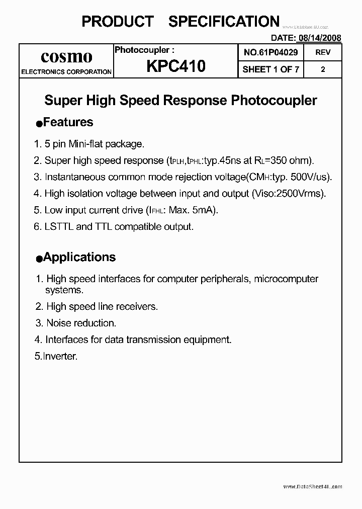 KPC410_6945678.PDF Datasheet