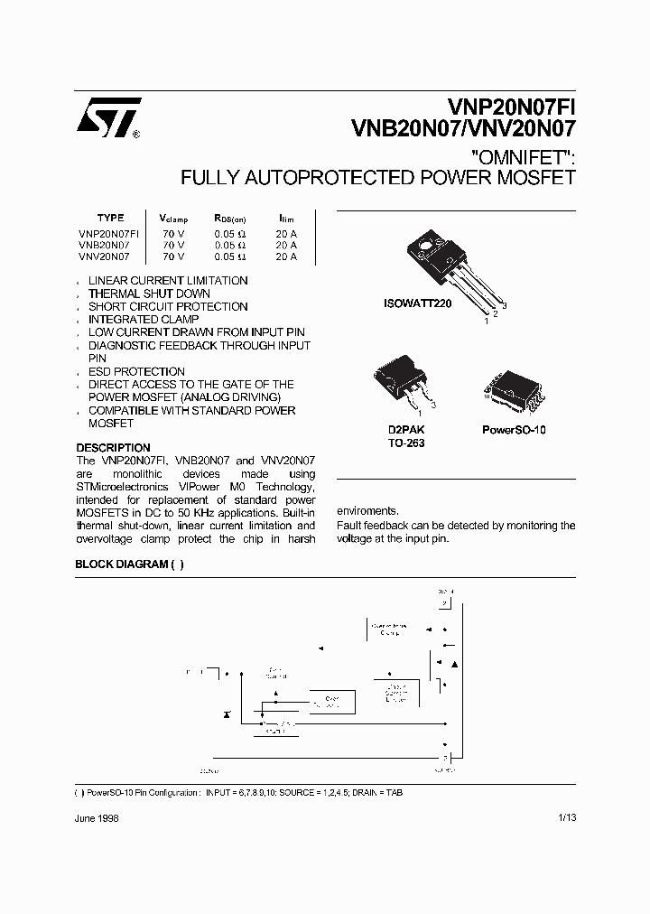 VNB20N07-E_6946870.PDF Datasheet