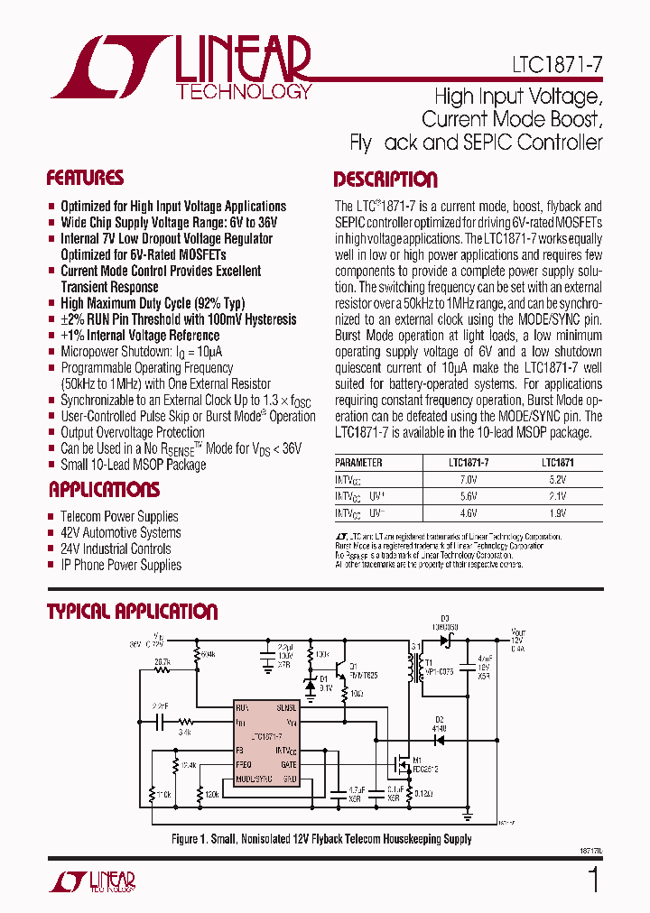 LTC1871IMS-7PBF_6800804.PDF Datasheet