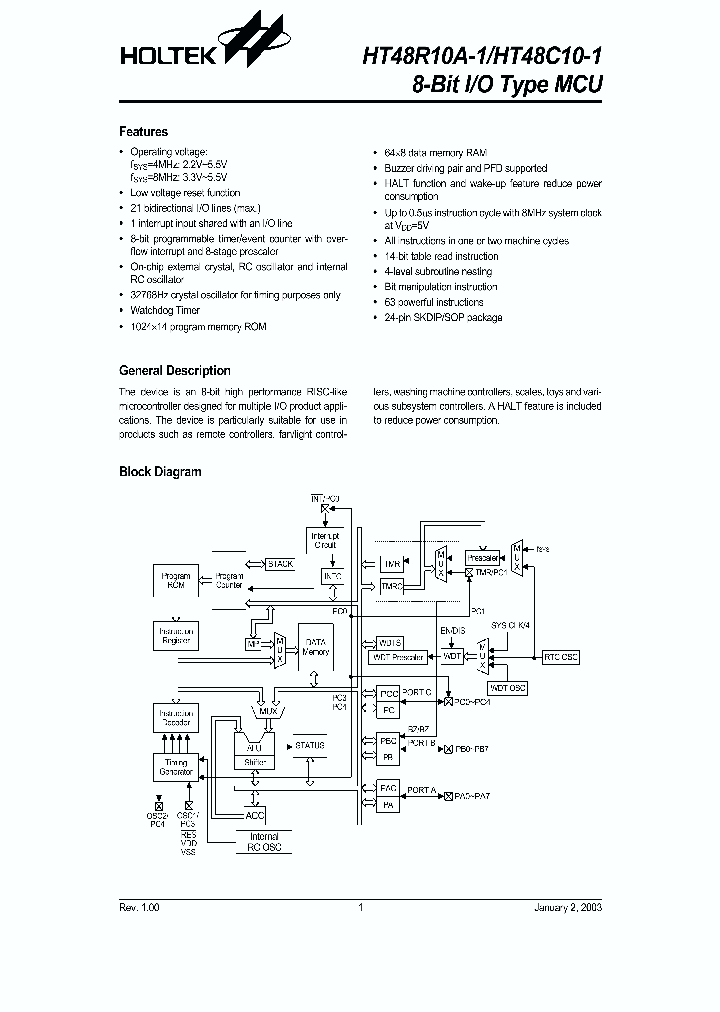HT48R10A-1_6806060.PDF Datasheet