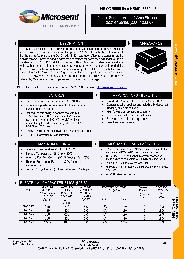 HSMCJ5550_6805666.PDF Datasheet