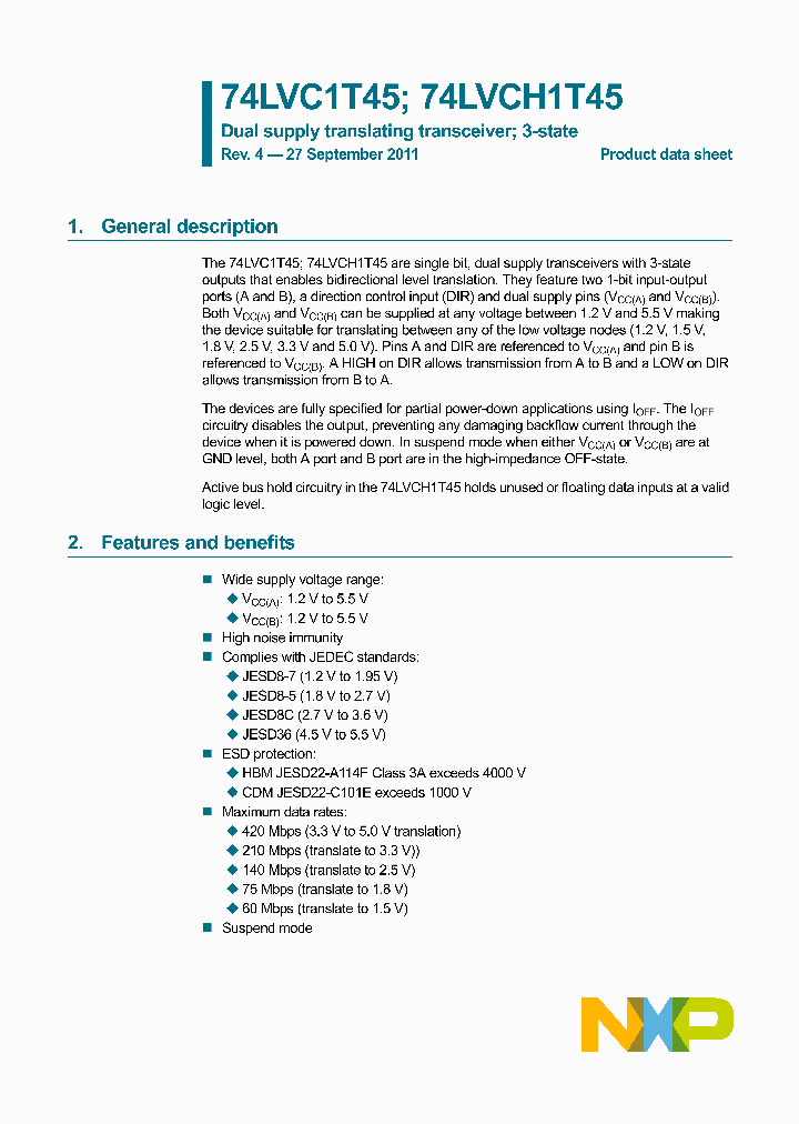 74LVC1T45GS_6806997.PDF Datasheet